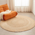 natural fiber woven round straw rug mat matting